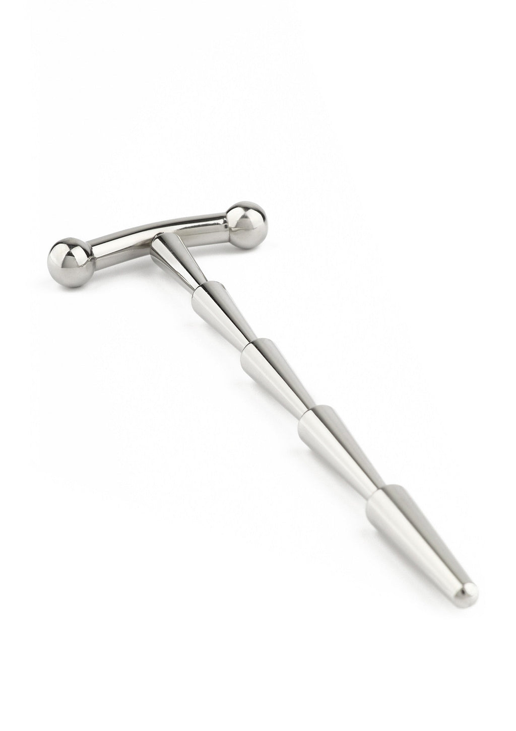 Sperm-smooth rattle penis plug, silver