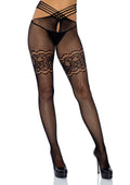 Black footless stirrup tights