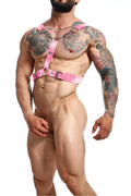 DNGEON Pink Y-Cross Chain Harness