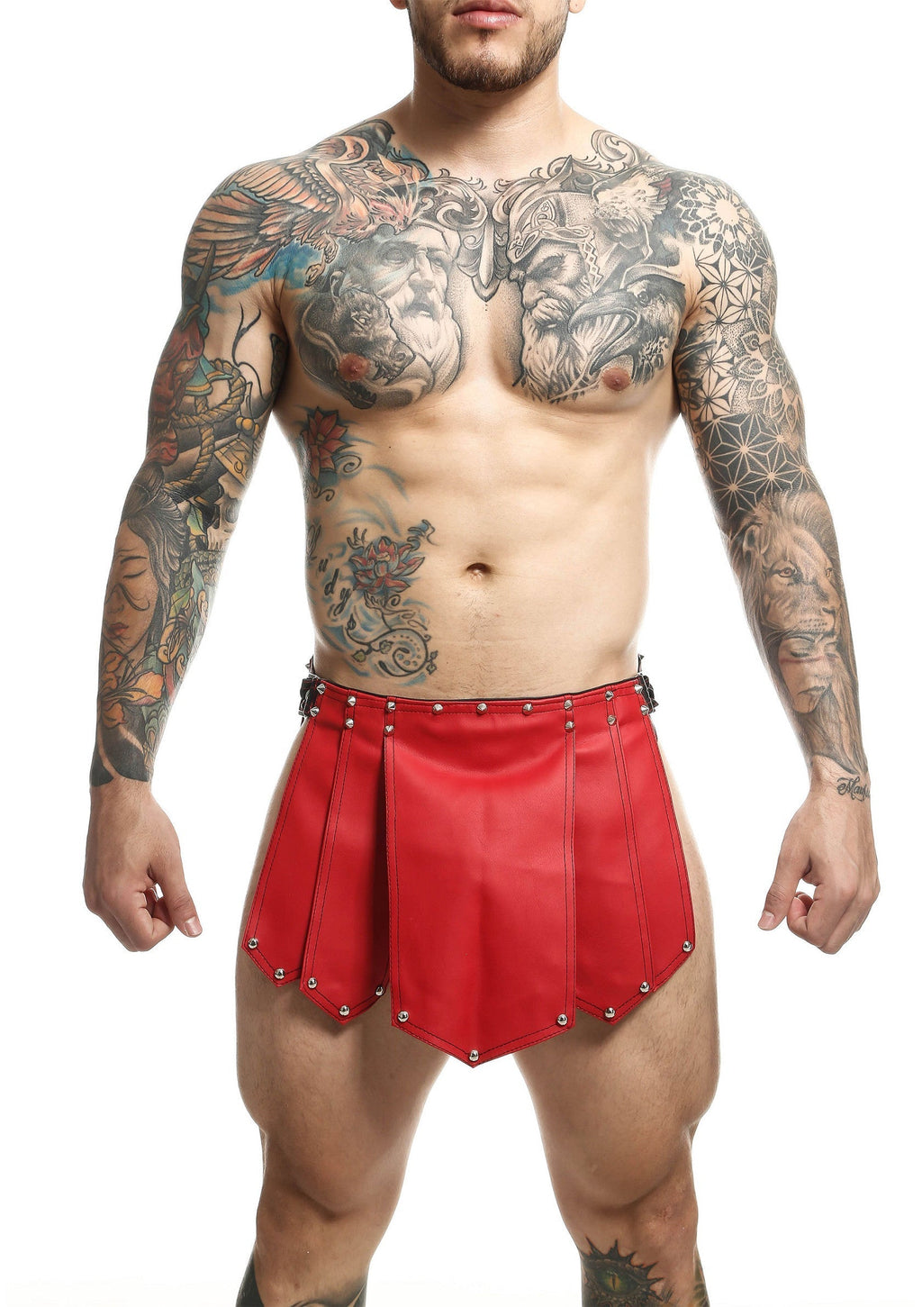 Red DNGEON Roman skirt