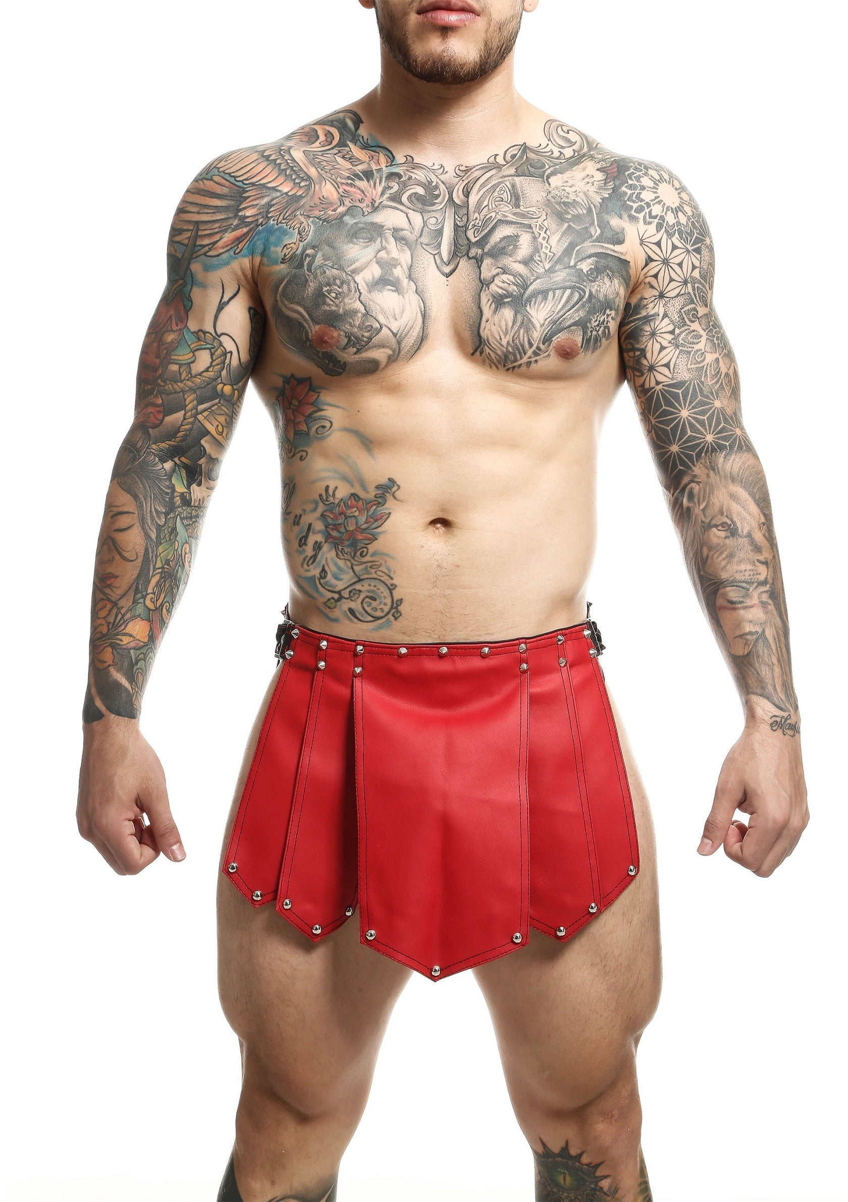 Red DNGEON Roman skirt