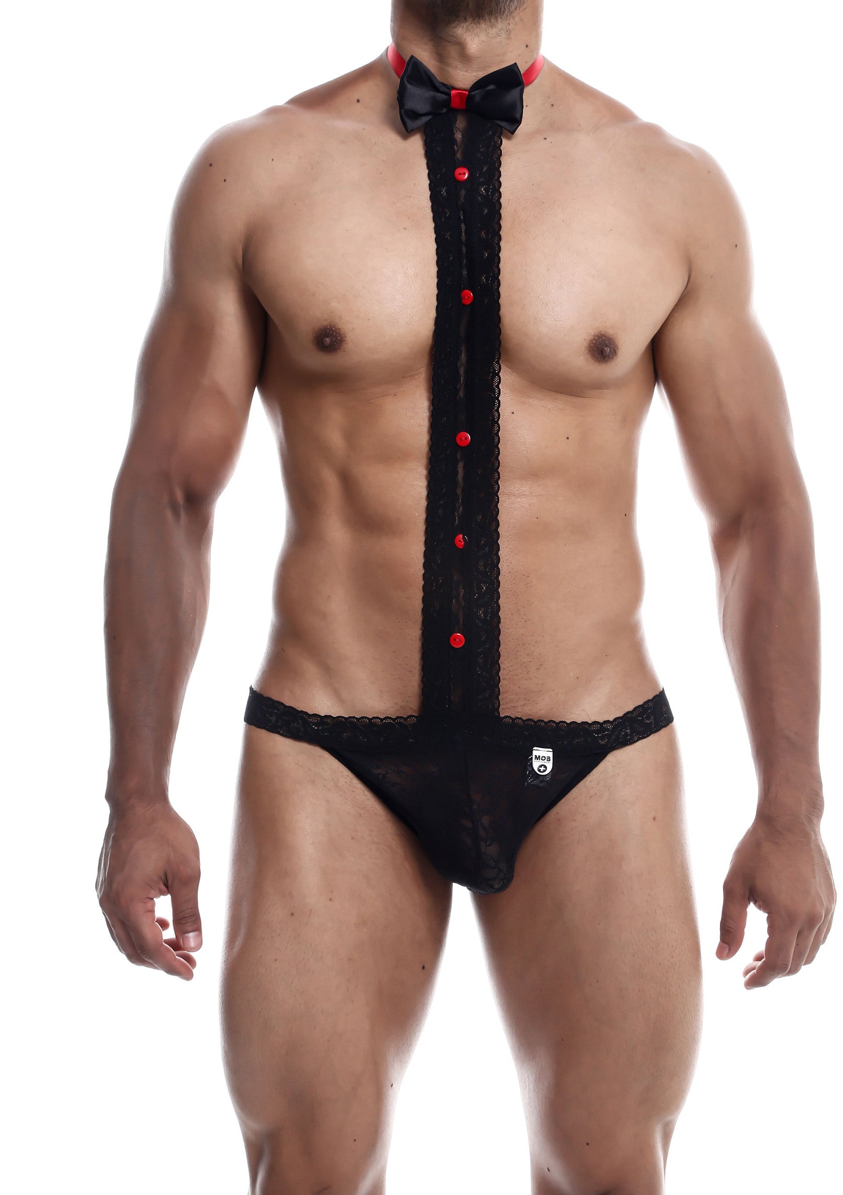 Black lace thong MOB Tuxedo
