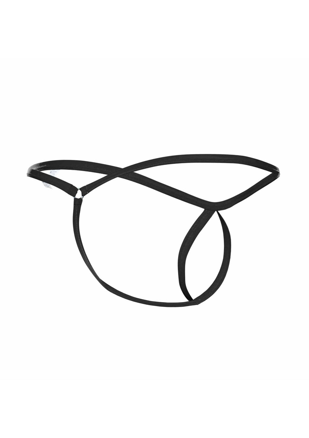 Black teardrop thong