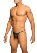 MOB Sheer T-Back Thong, Black