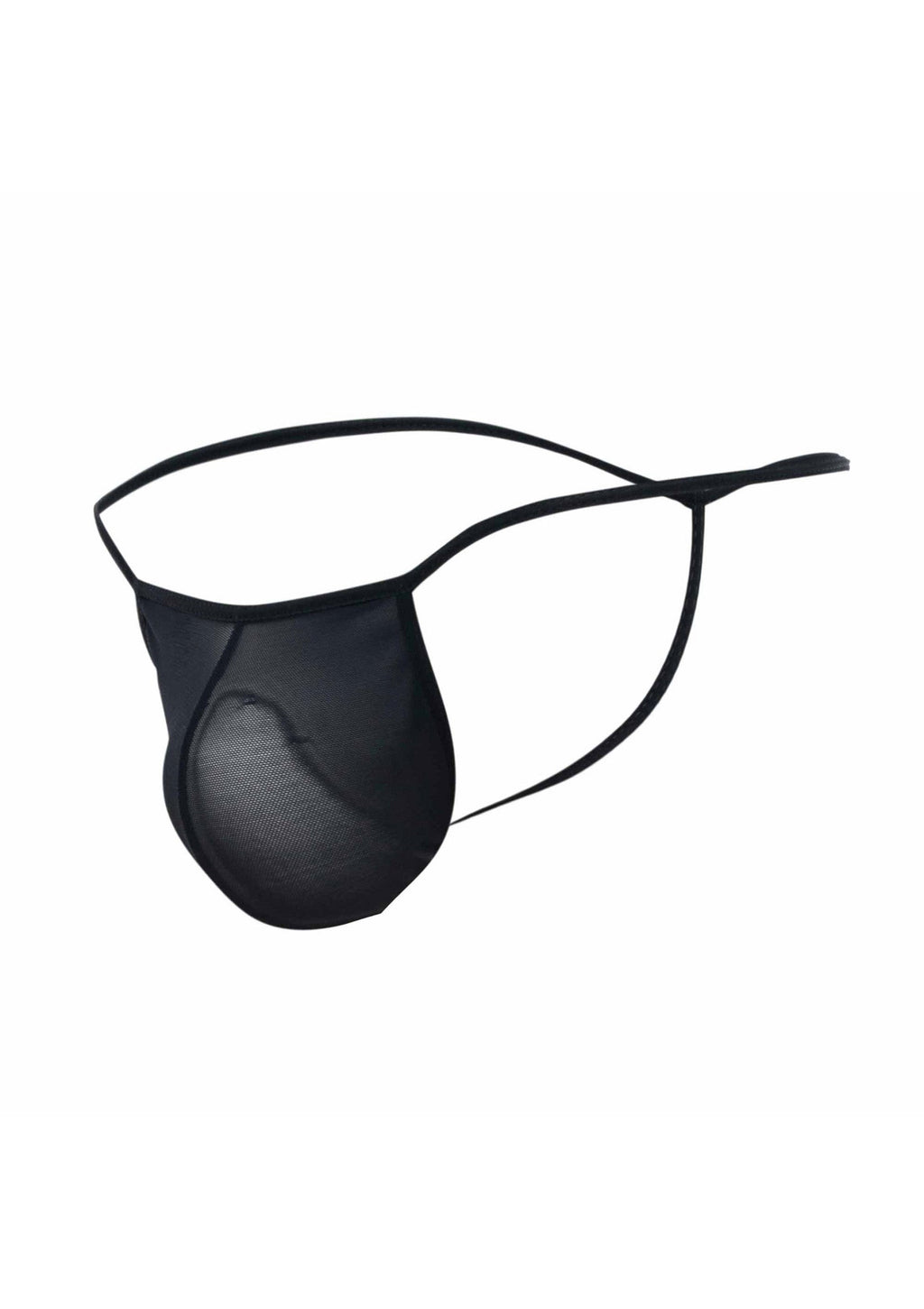 MOB Sheer T-Back Thong, Black