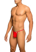 MOB Sheer T-Back Thong red