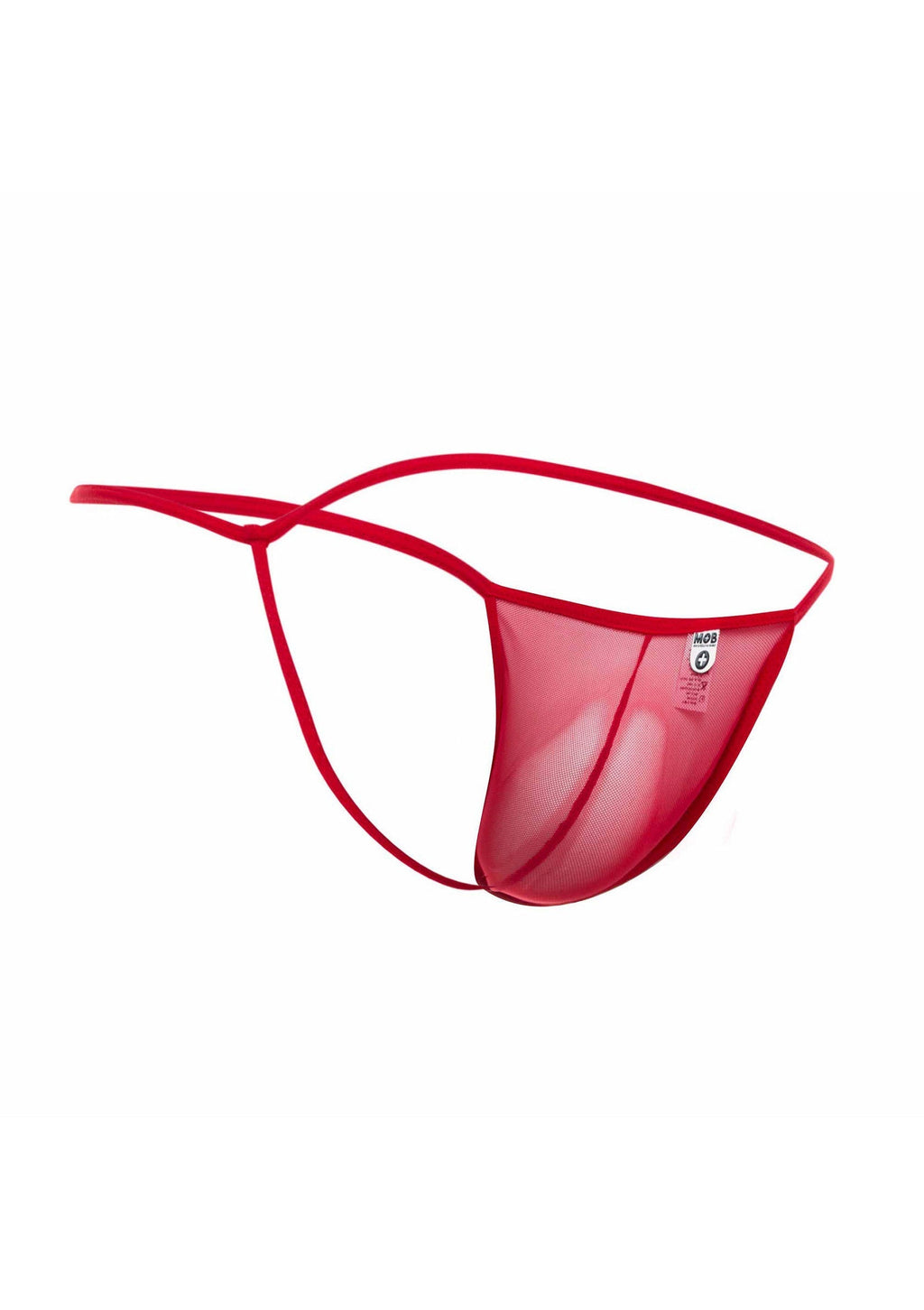 MOB Sheer T-Back Thong red