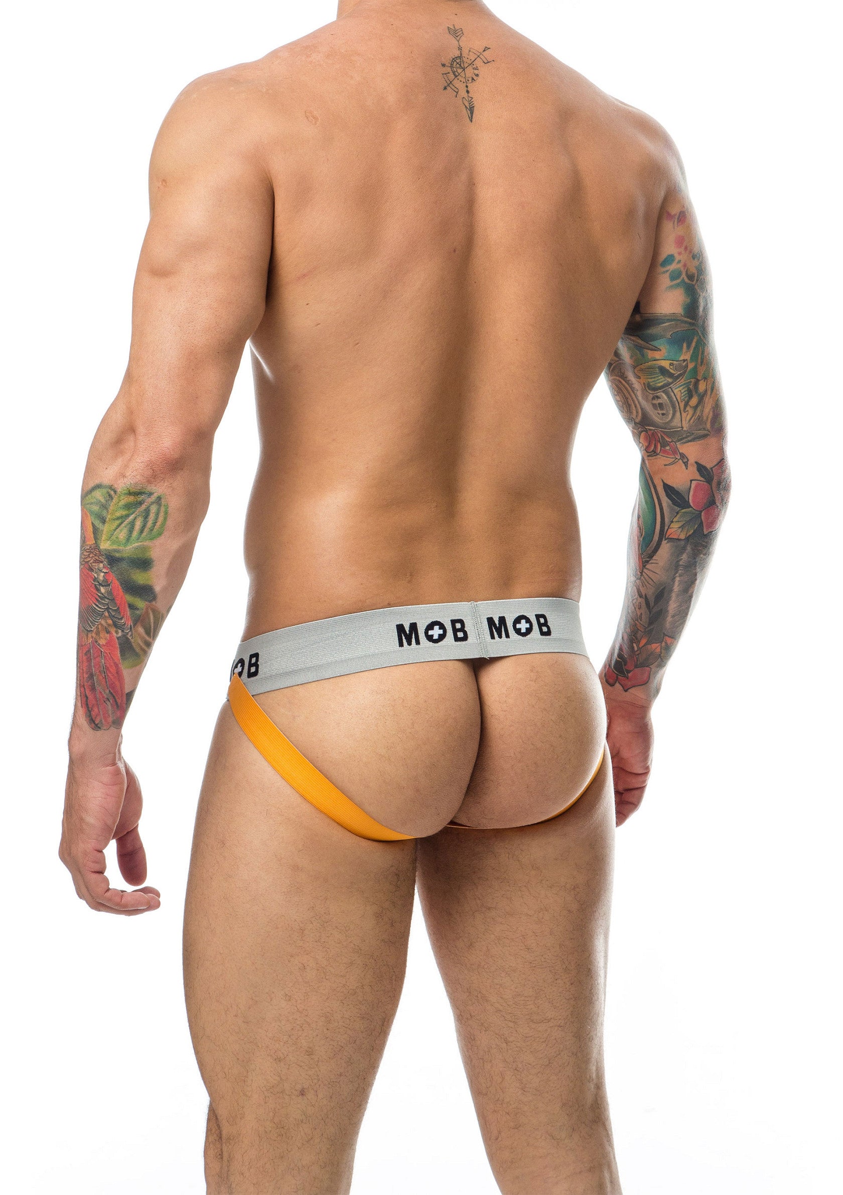 Classic orange striped MOB jockstrap