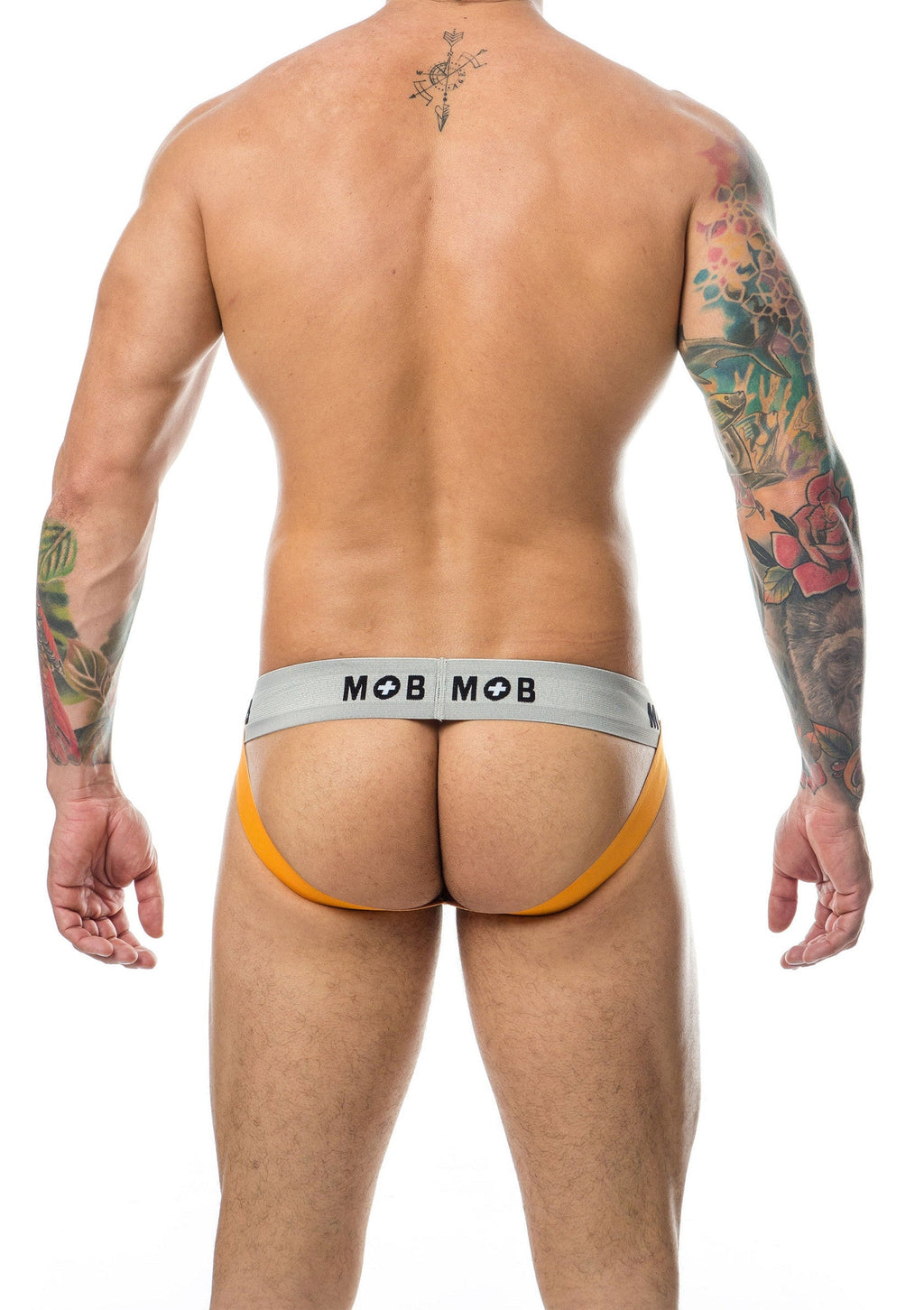 Classic orange striped MOB jockstrap