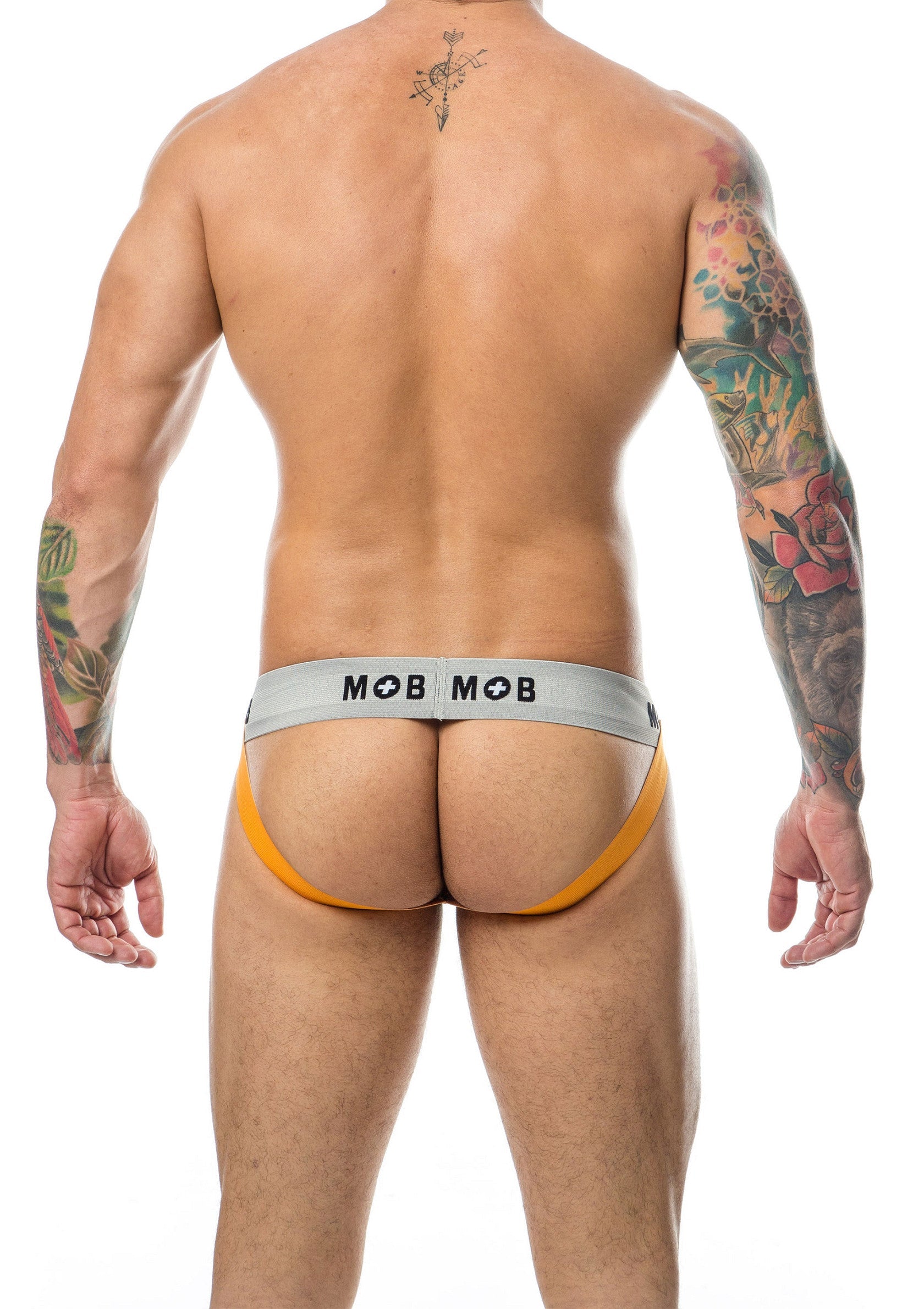 Classic orange striped MOB jockstrap