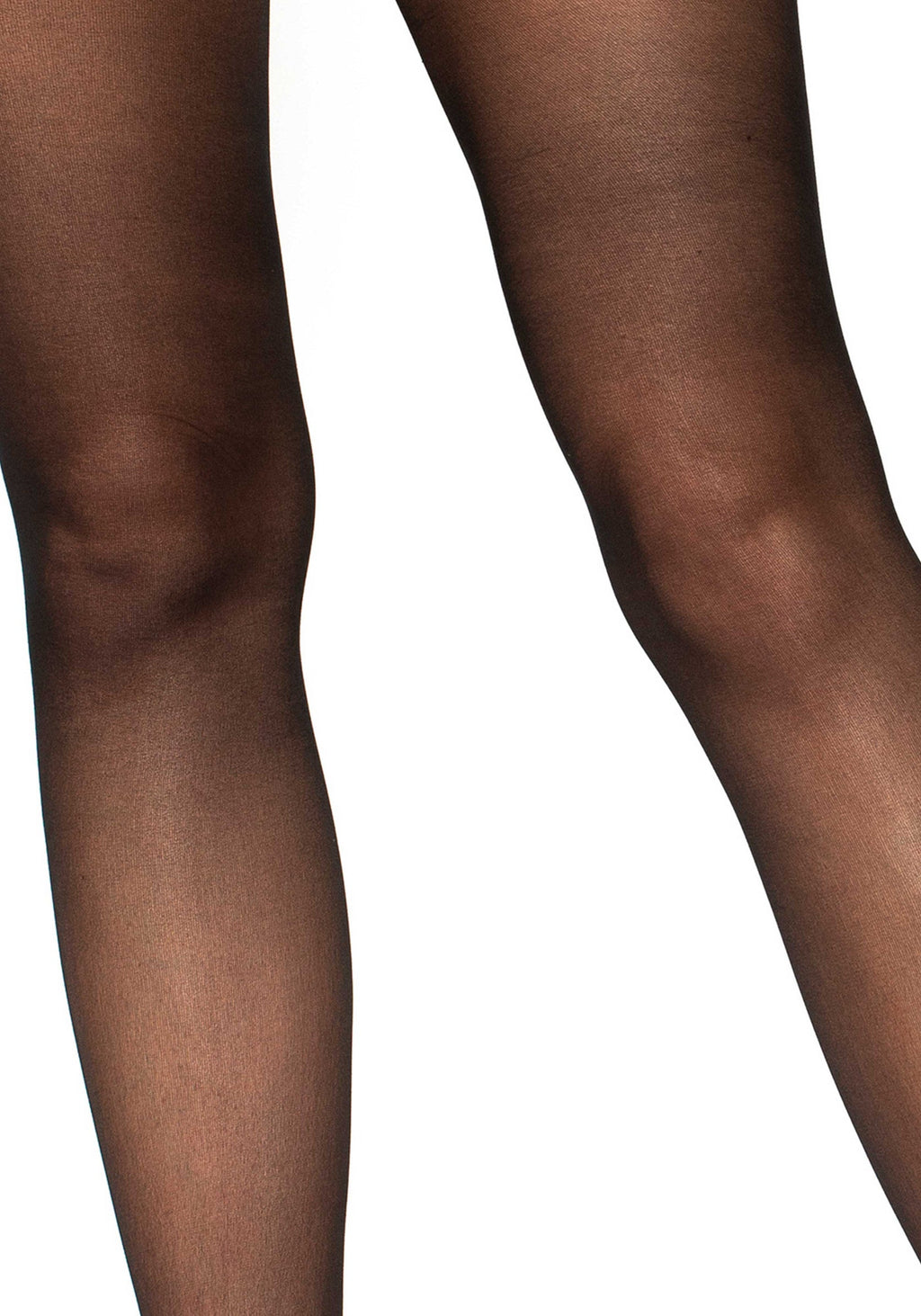 Sheer hold-up stockings with black lace garter belt
