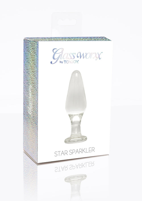 Transparent Star Sparkler Anal Plug