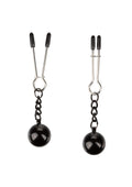 Weighted black nipple clamps