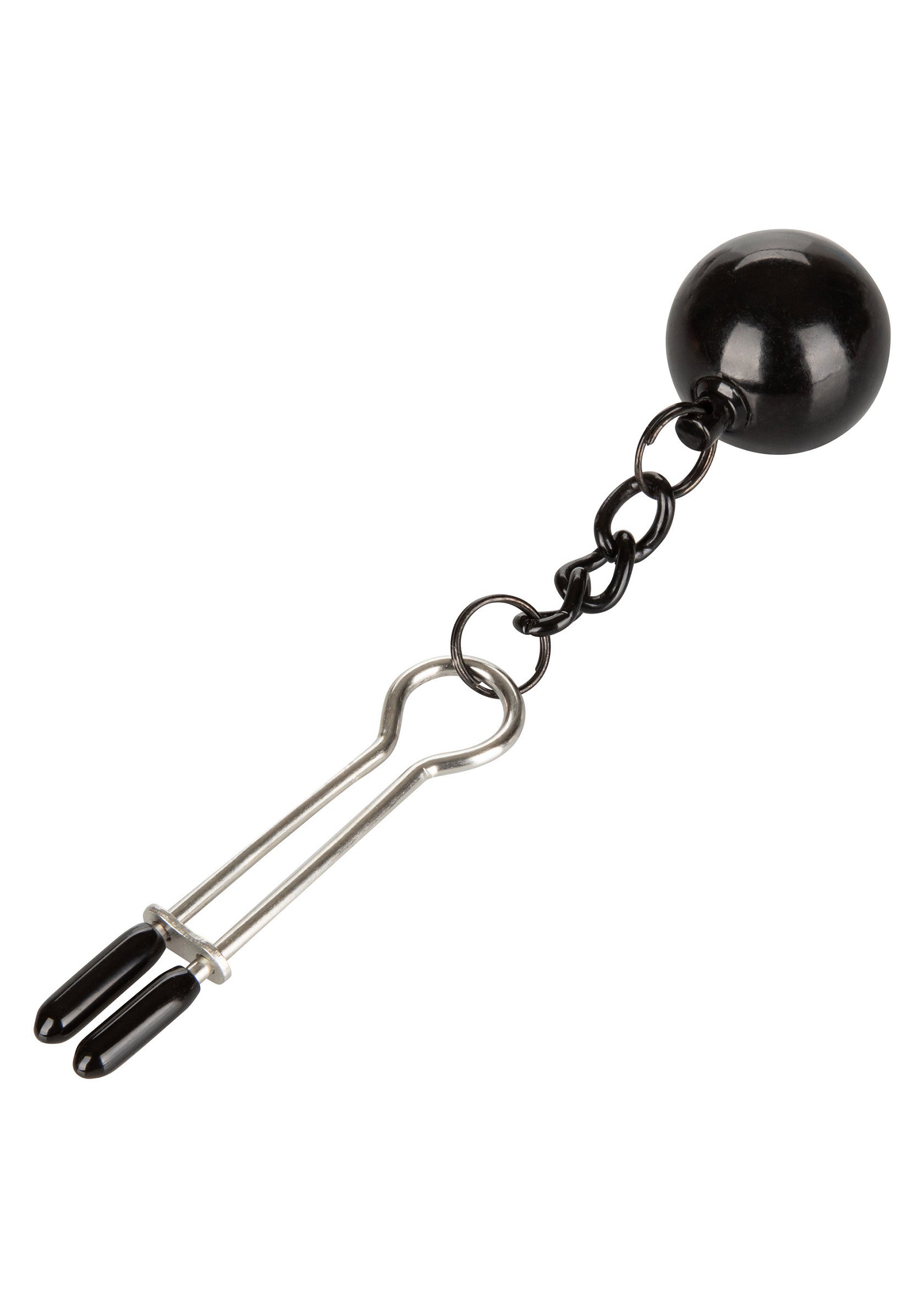 Weighted black nipple clamps