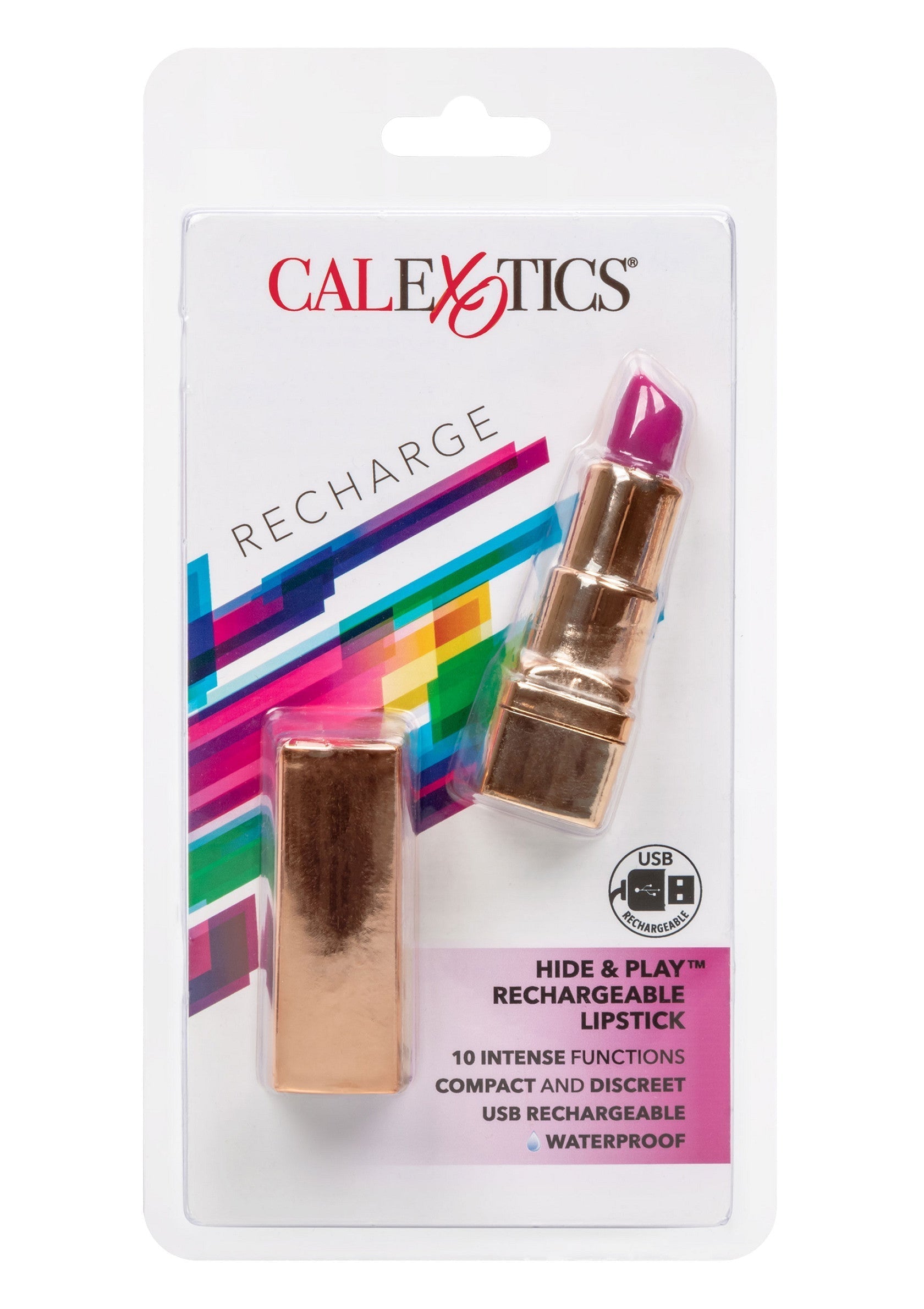 Rechargeable Hide & Play Lipstick in purple