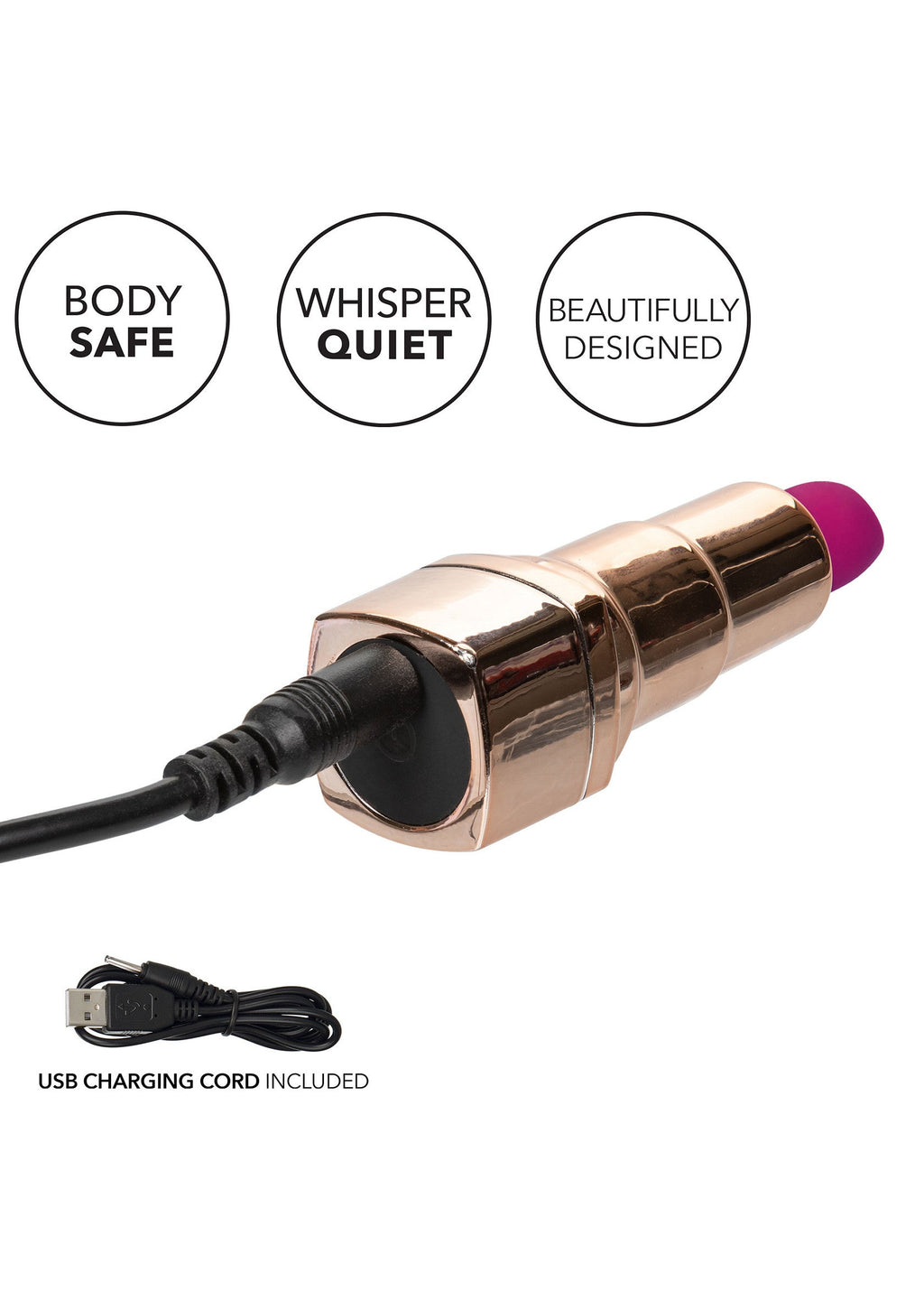 Rechargeable Hide & Play Lipstick in purple