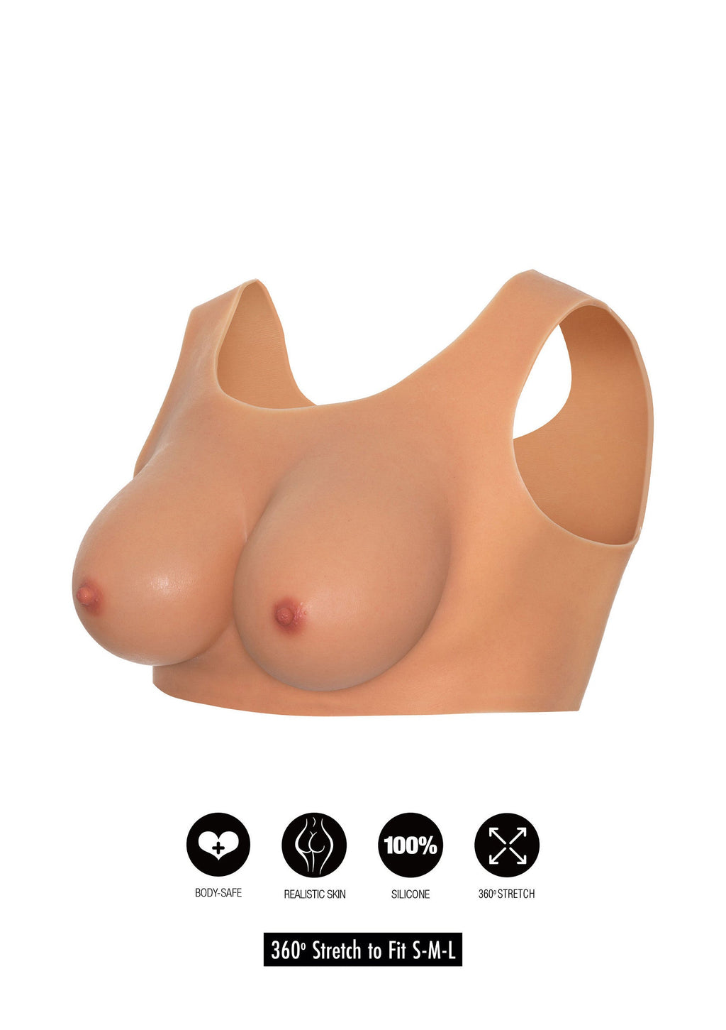 Wearable breasts C cup skin