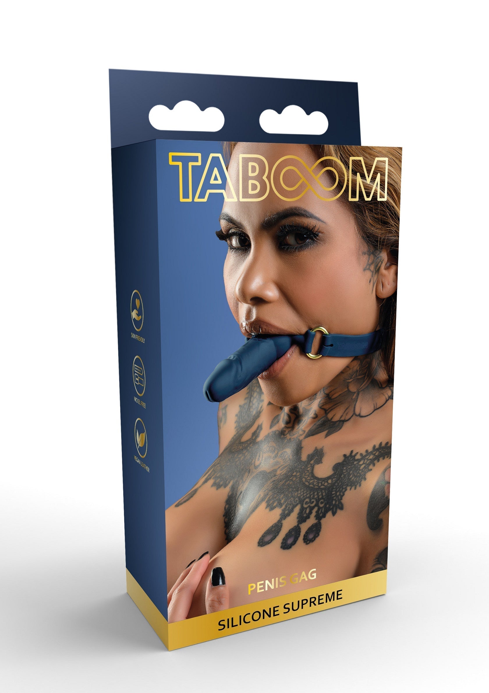 Blue Silicone Ball Gag for Penis