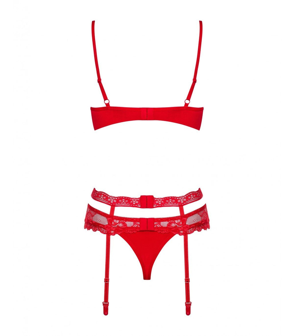 HEARTINA 3 PIECE SET RED S/M