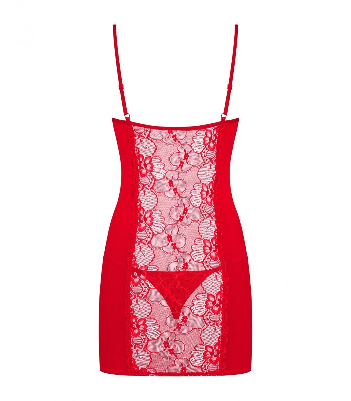HEARTINA CHEMISE AND THONG RED S/M