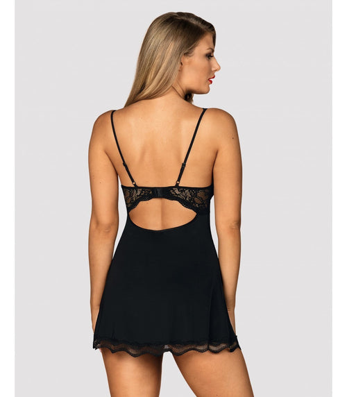 LUVAE BLACK BABAYDOLL AND THONG 2XL/3XL