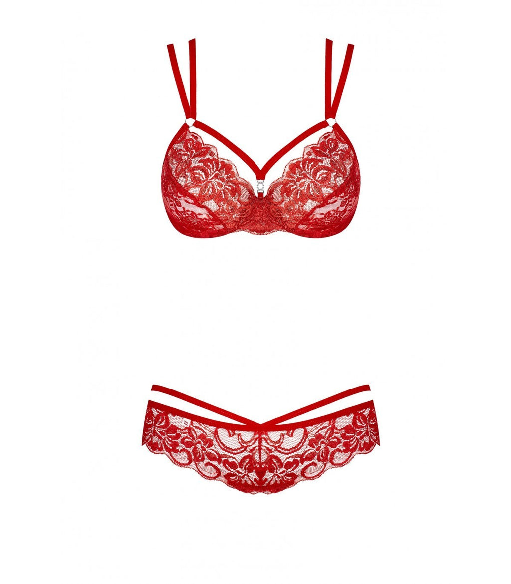 860-SET-3 2 PIECES RED S/M SET