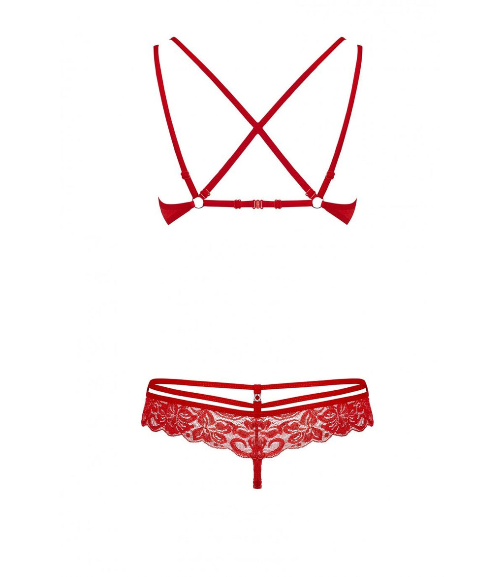 860-SET-3 2 PIECES RED S/M SET
