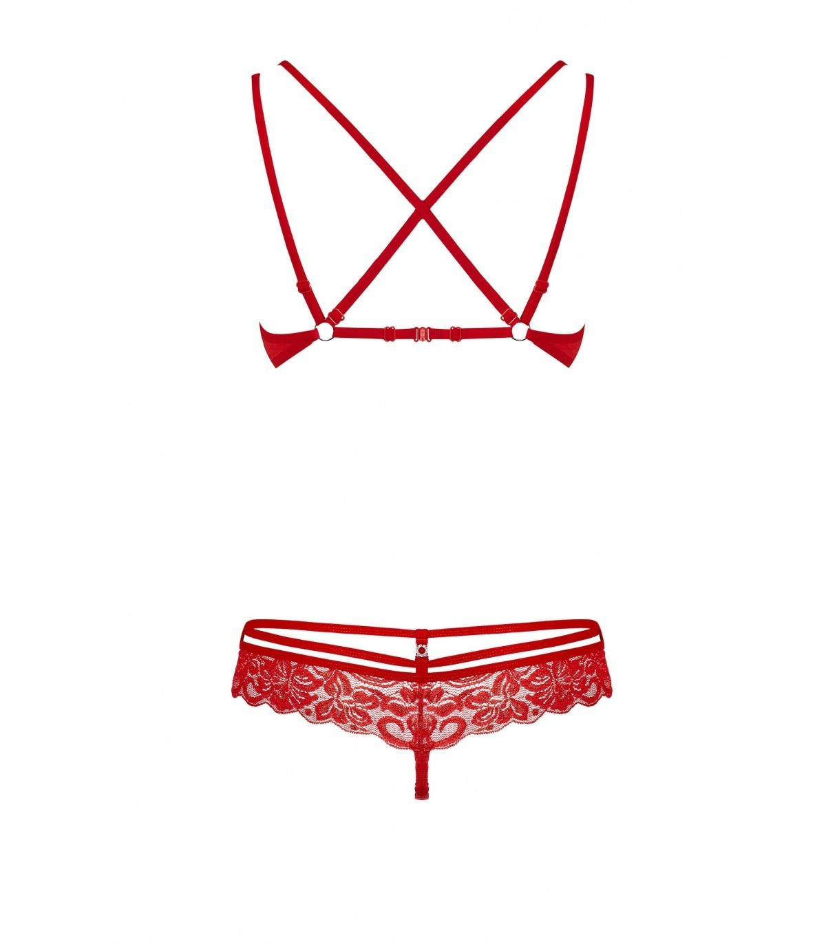 860-SET-3 2 PIECES RED S/M SET