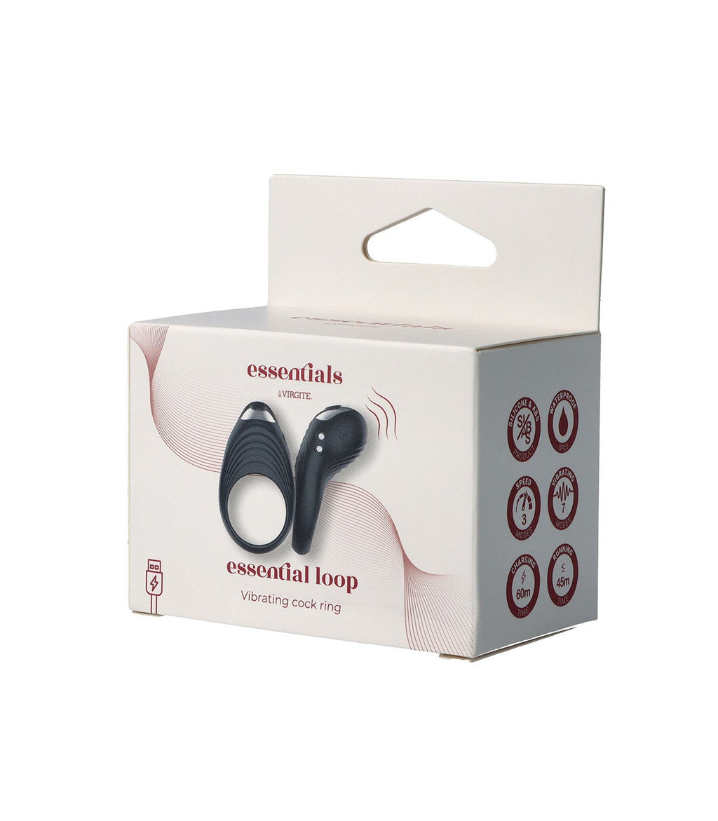 RECHARGEABLE VIBRATING PENIS RING LOOP