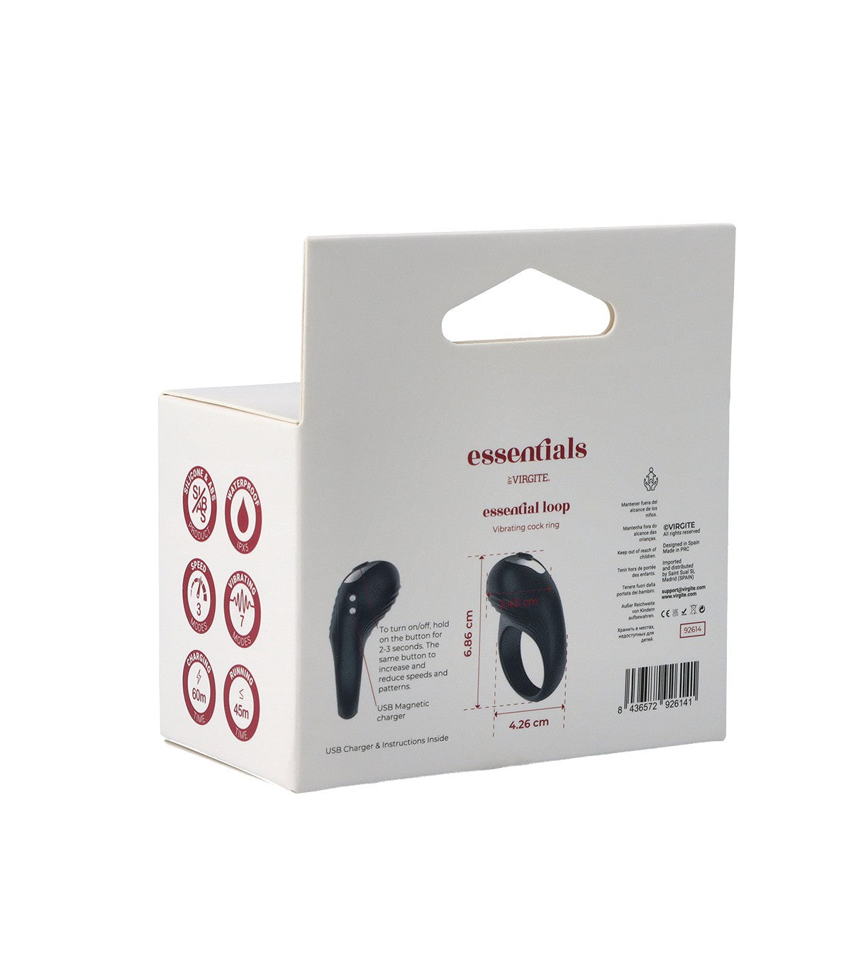 RECHARGEABLE VIBRATING PENIS RING LOOP