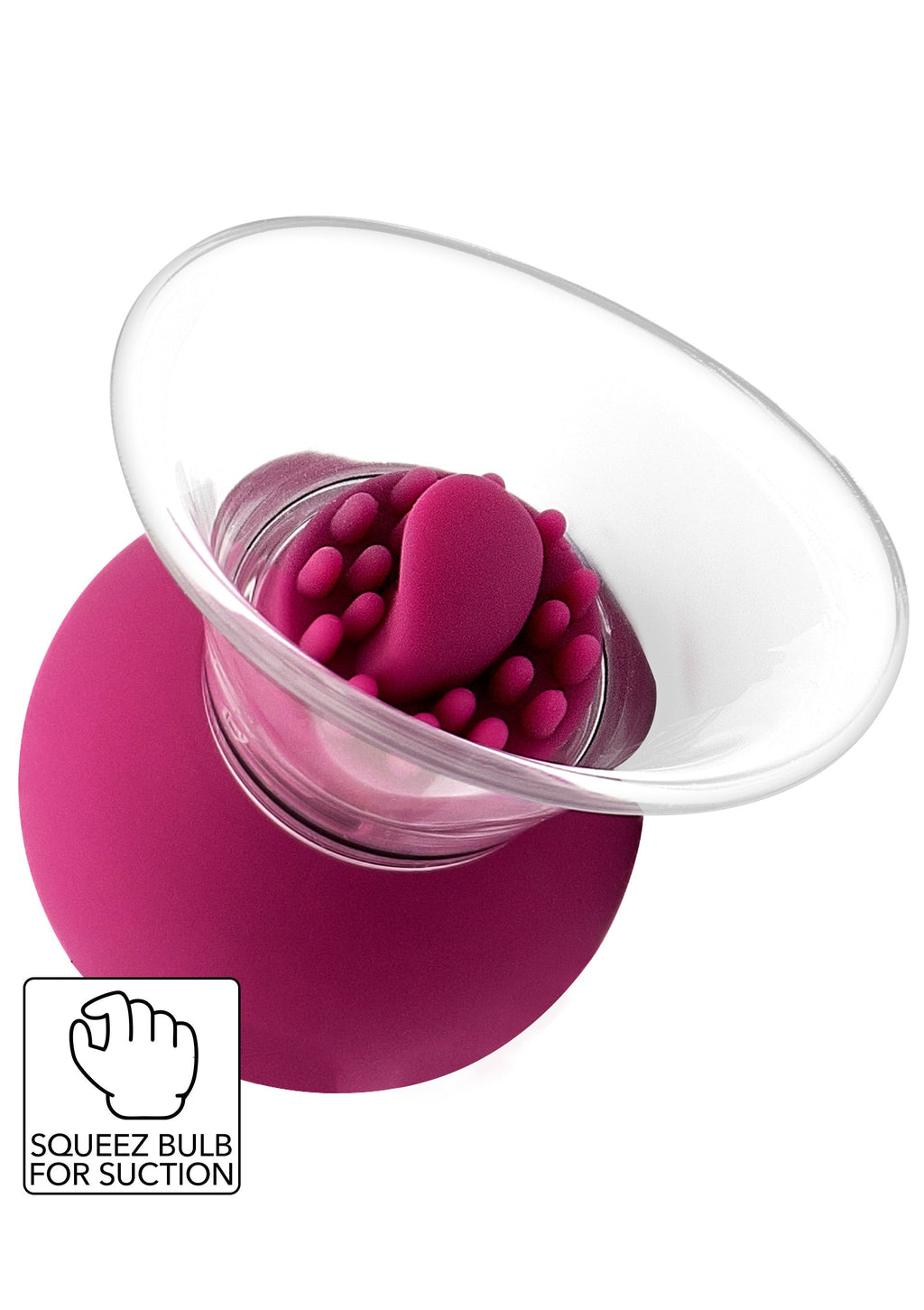 Vibrating and rotating pump for nipples and clitoris, purple