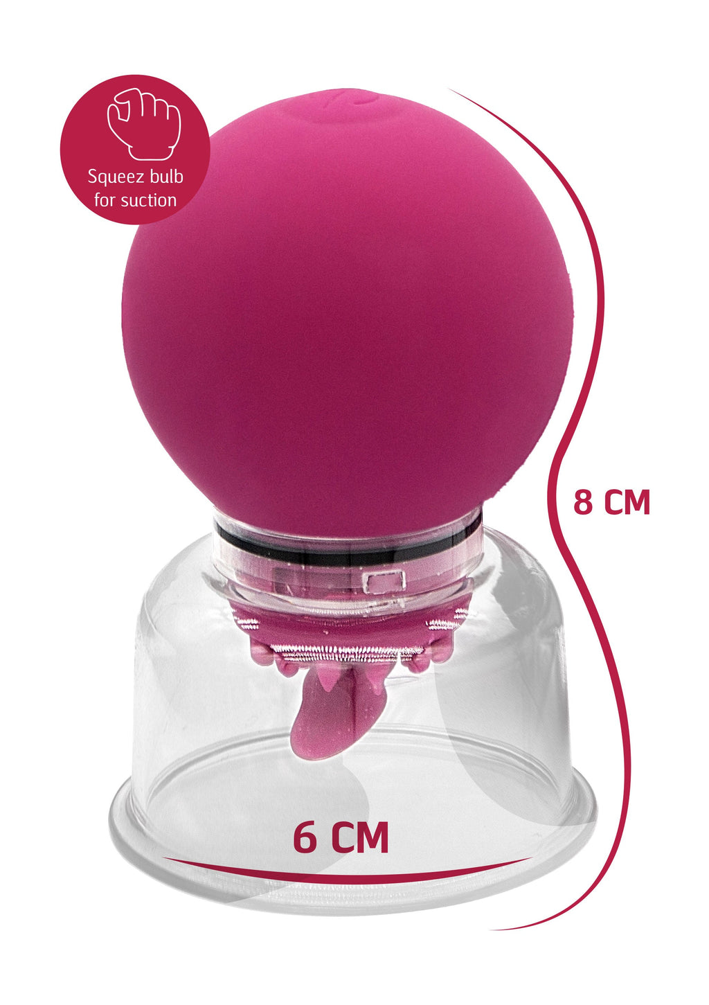 Vibrating and rotating pump for nipples and clitoris, purple