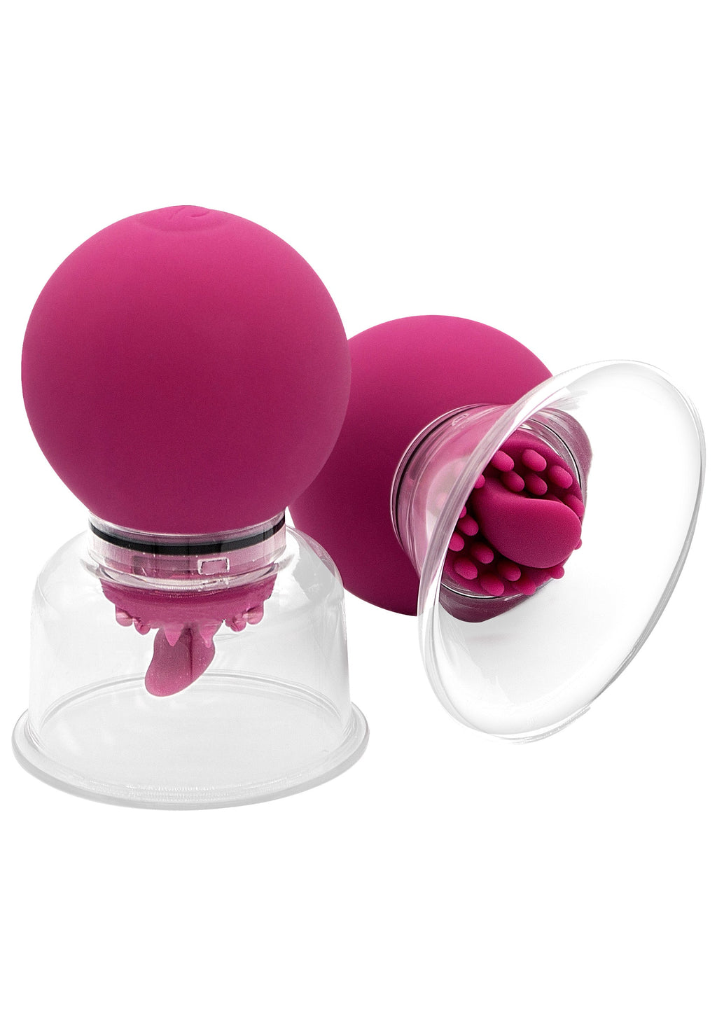 Vibrating and rotating pump for nipples and clitoris, purple