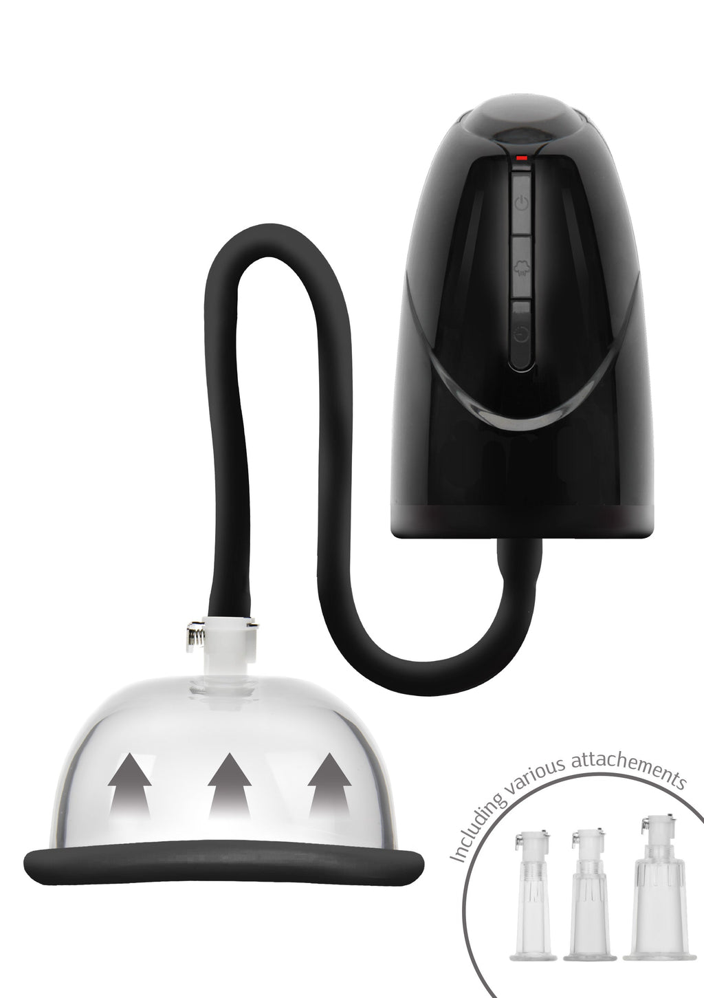 Automatic black vaginal and clitoral vacuum pump