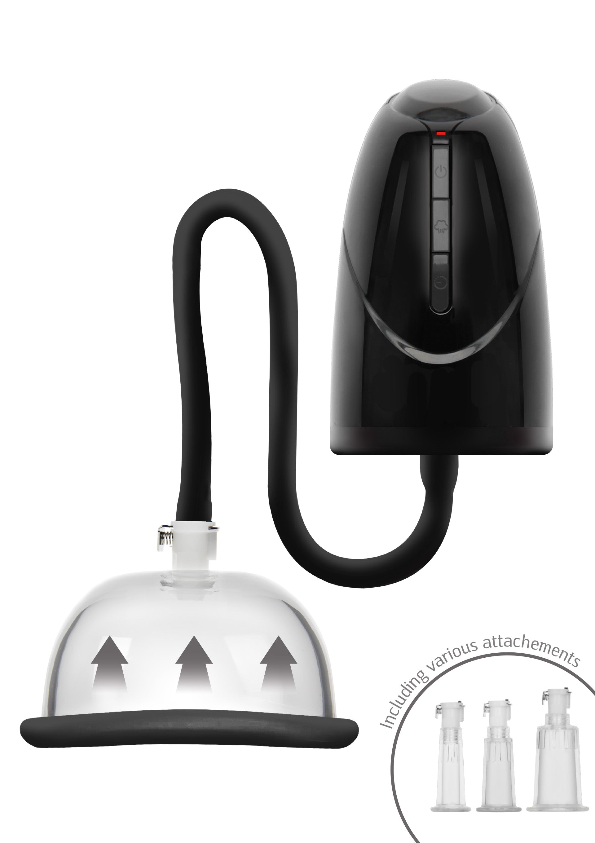 Automatic black vaginal and clitoral vacuum pump