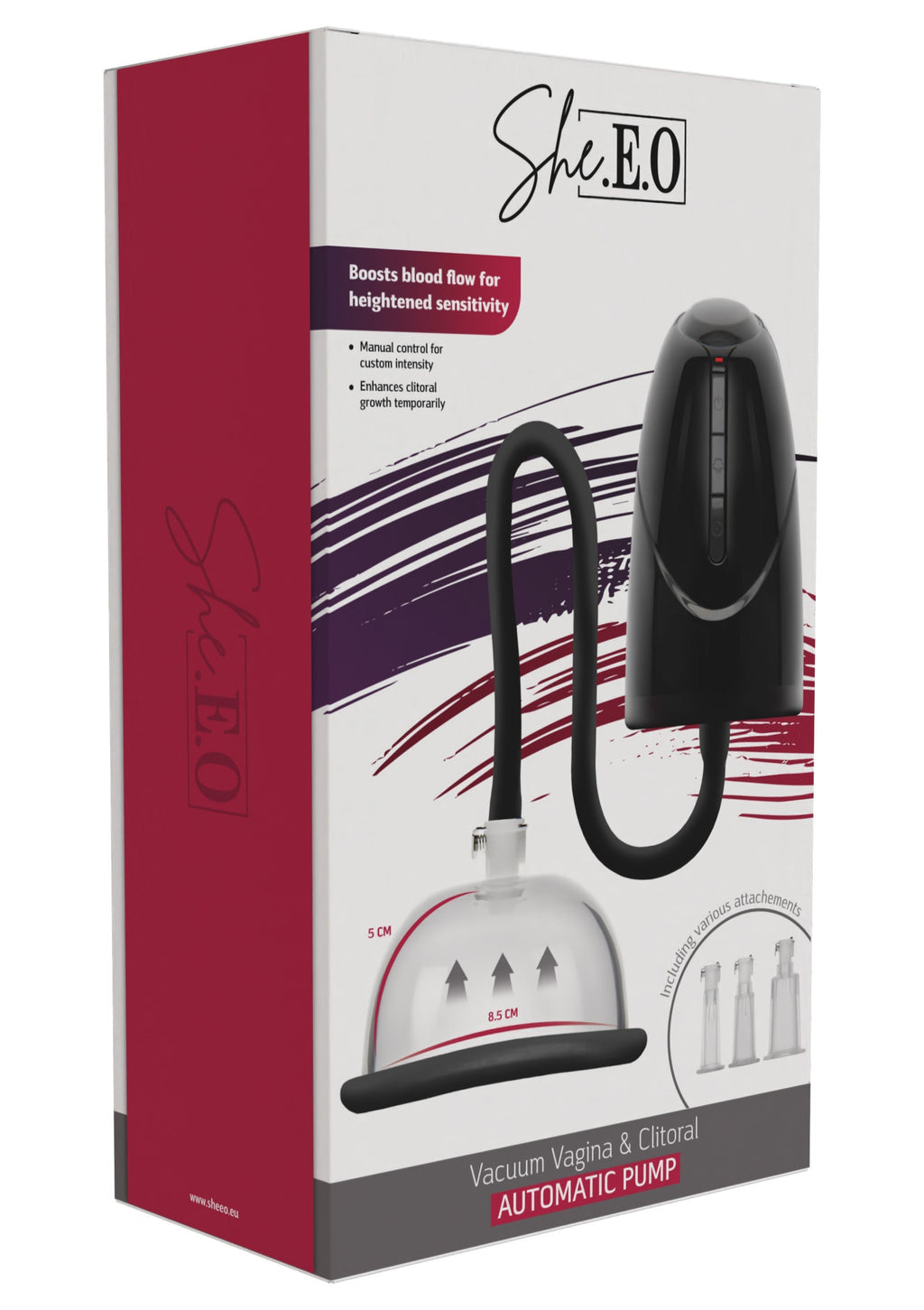 Automatic black vaginal and clitoral vacuum pump