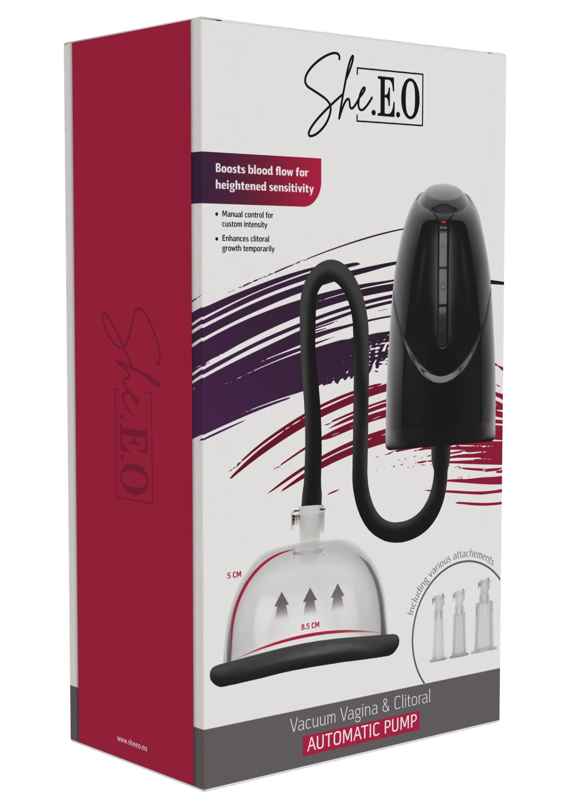 Automatic black vaginal and clitoral vacuum pump