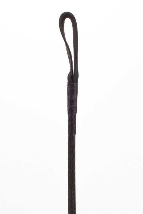 Nylon stick with neon stripe and black nubuck goatskin handle