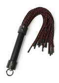 Whip with genuine black leather knot