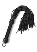 Genuine leather whip 55 cm black