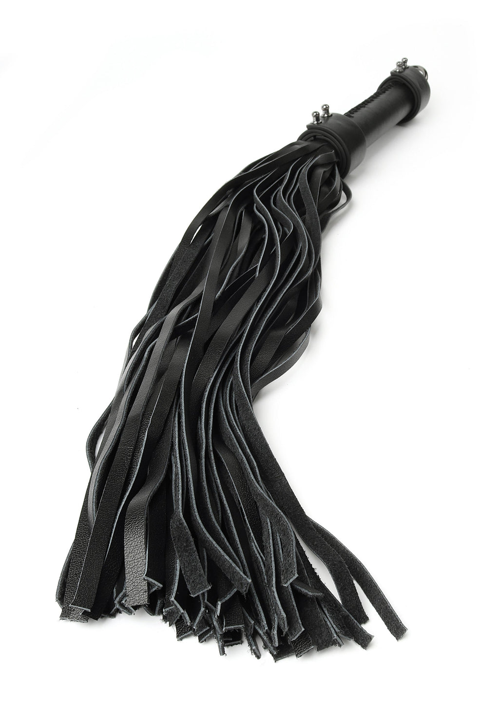 Genuine leather whip 55 cm black