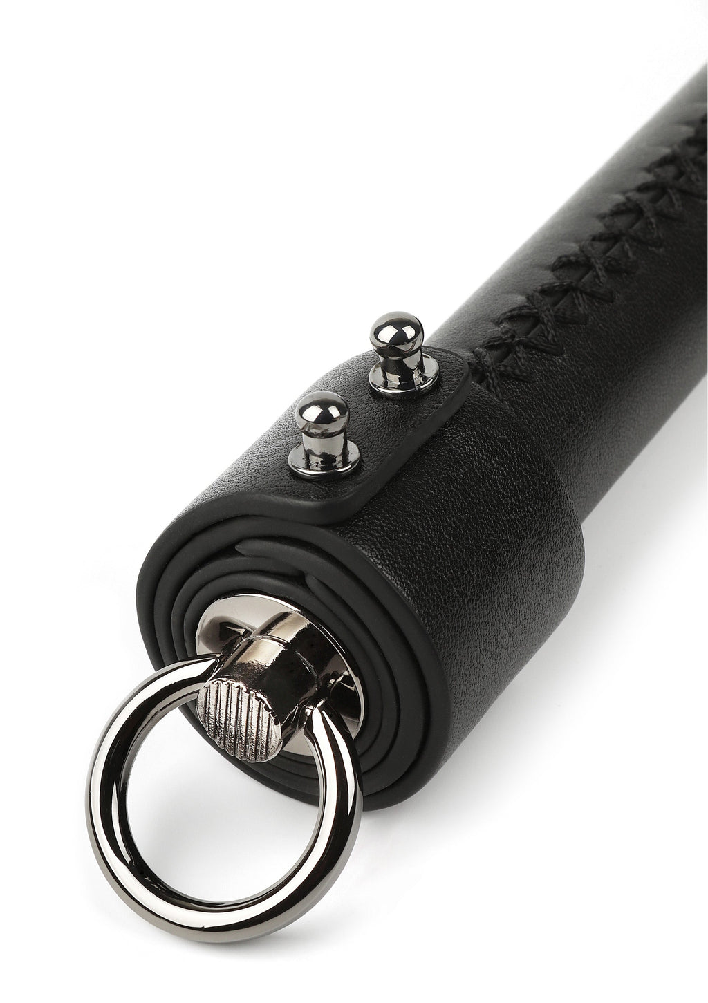 Genuine leather whip 55 cm black