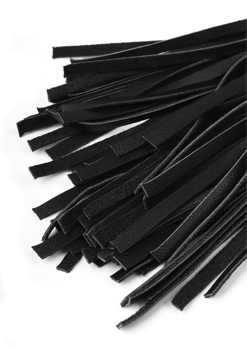Genuine leather whip 55 cm black