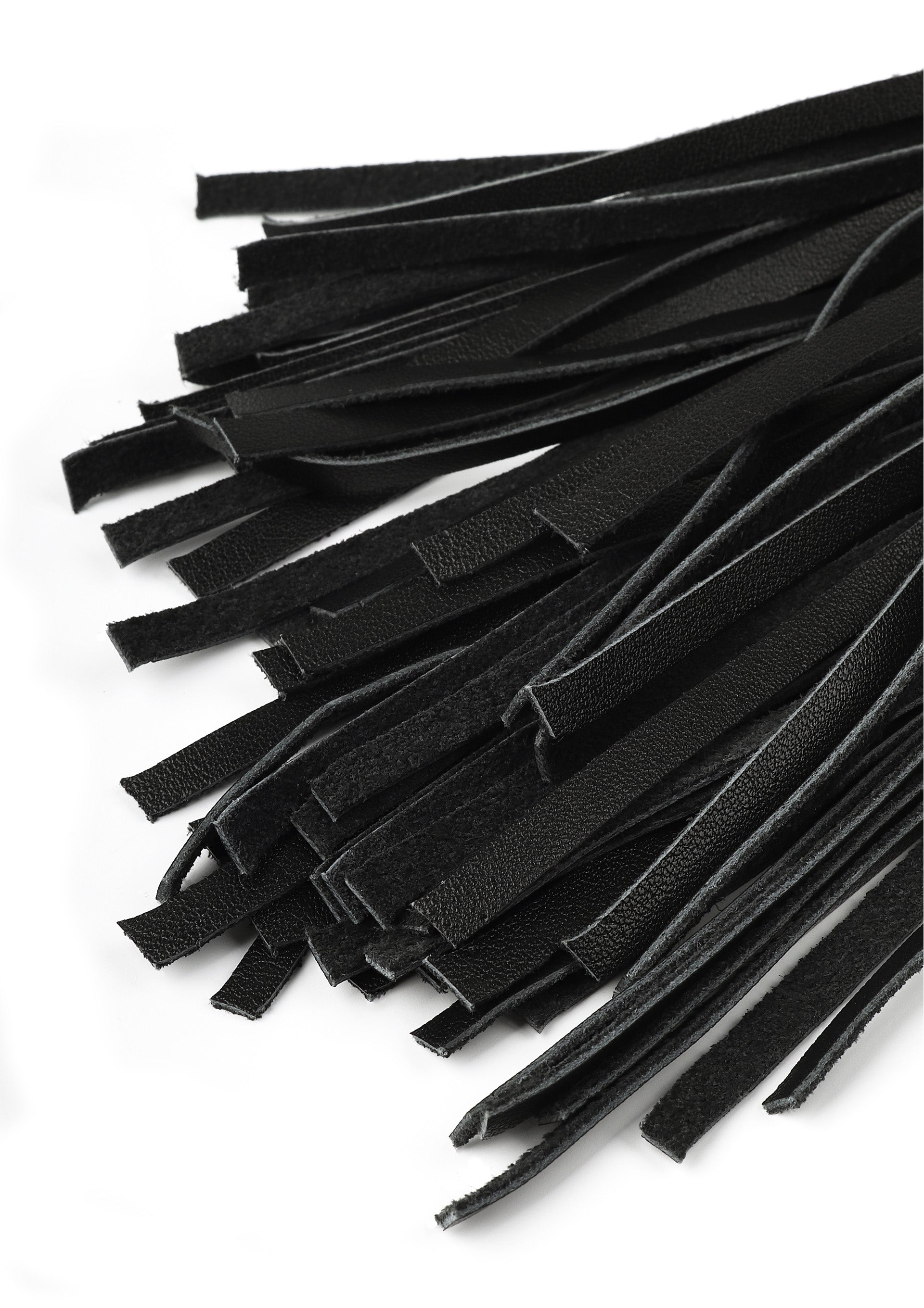 Genuine leather whip 55 cm black