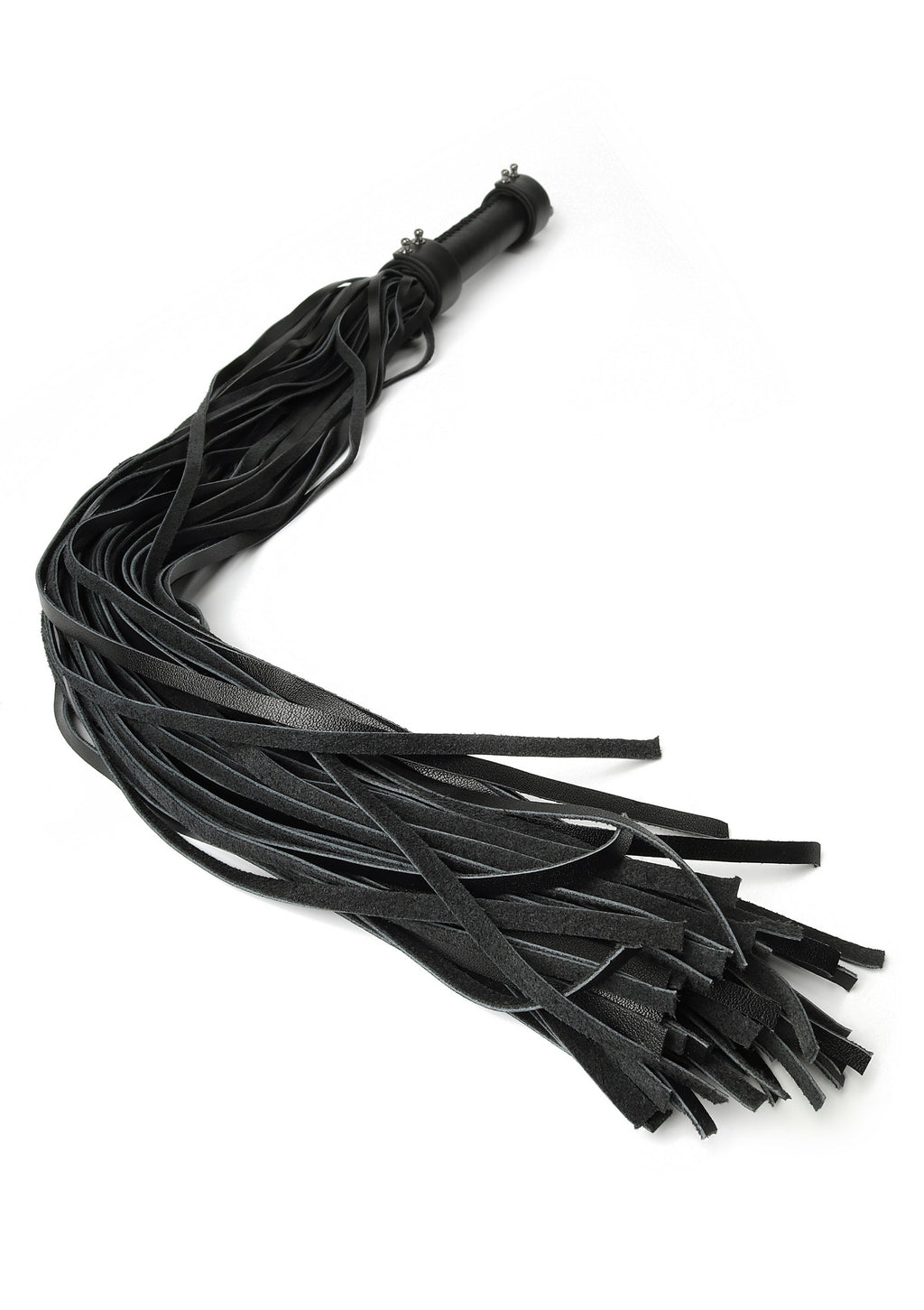 Genuine leather whip 75cm black