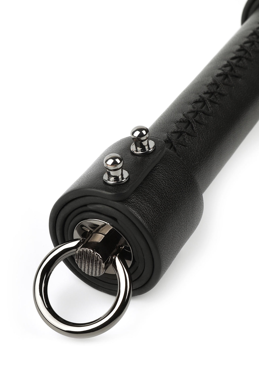 Genuine leather whip 75cm black