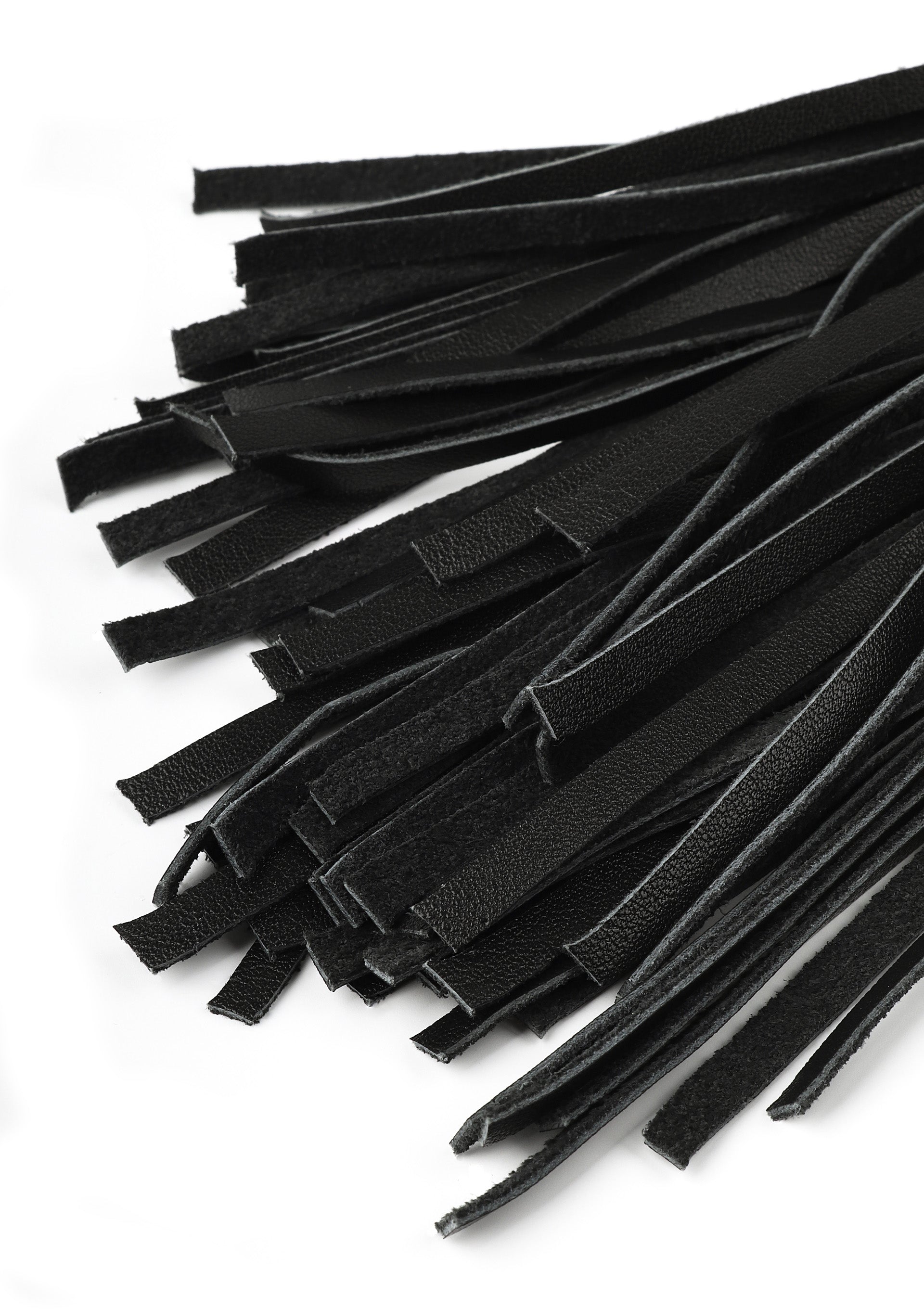 Genuine leather whip 75cm black