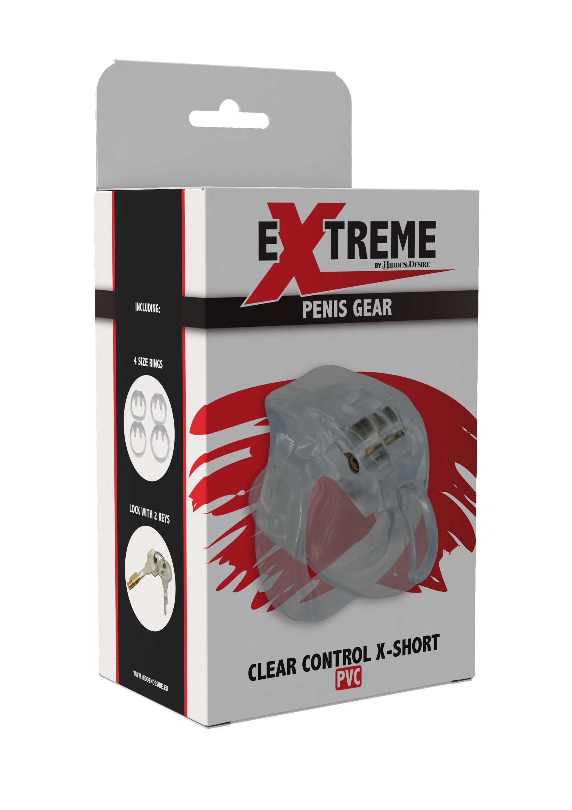 Clear Control X-Short Chastity Cage