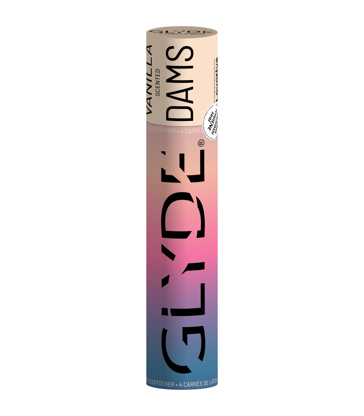 GLYDE DAMS LATEX ORAL SEX BARRIERS 4 COUNT VANILLA