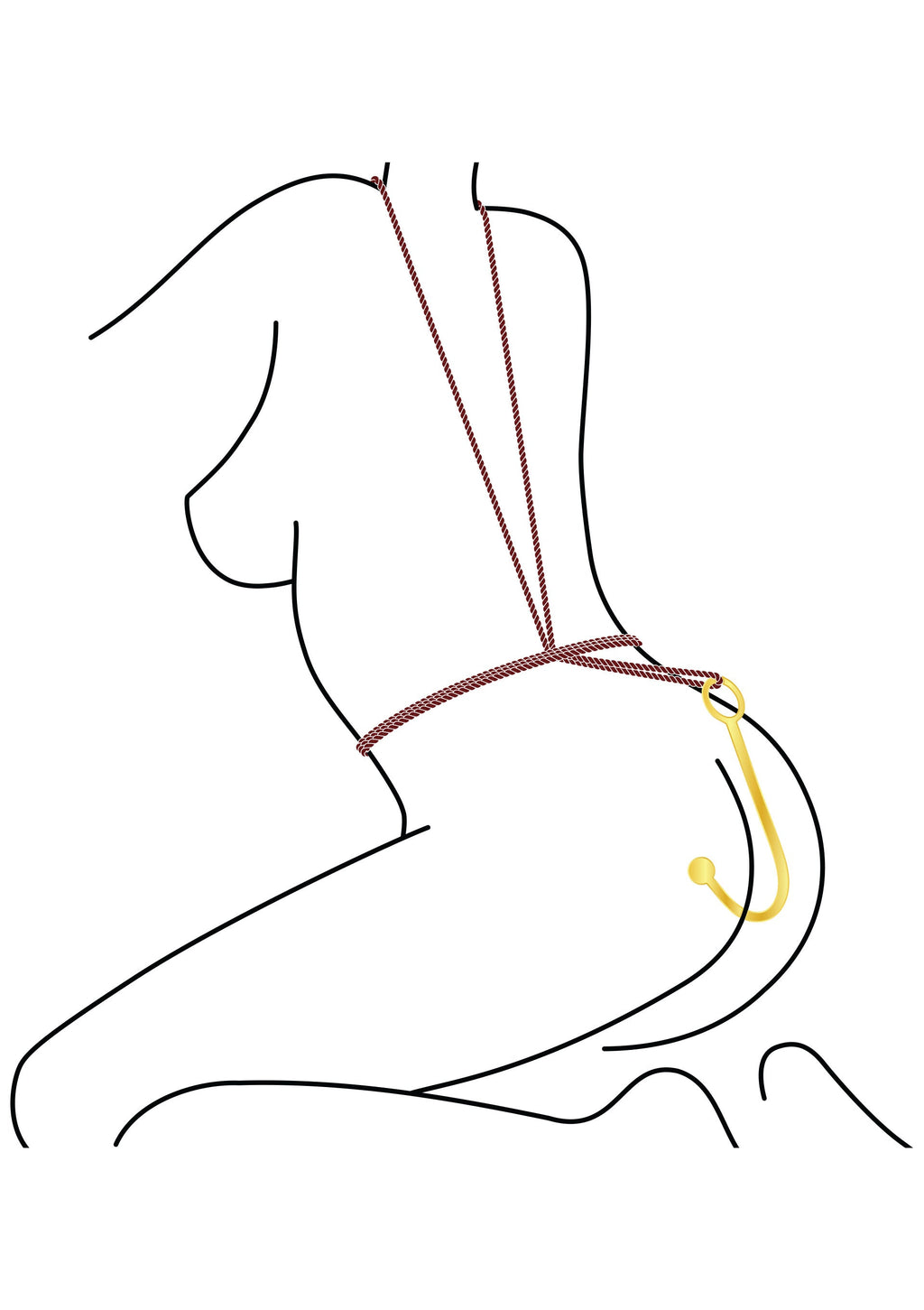 Luxury Gold Anal Hook